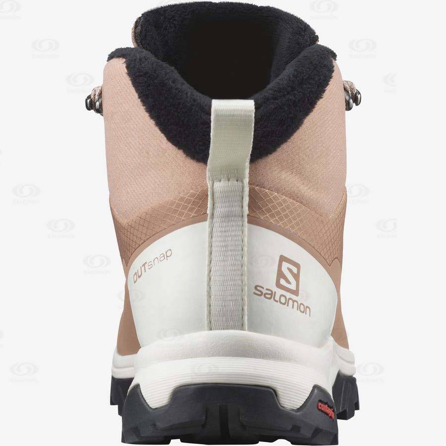 Salomon OUTSNAP CLIMASALOMON™ WATERPROOF Women's Winter Boots Beige | AU-O2475