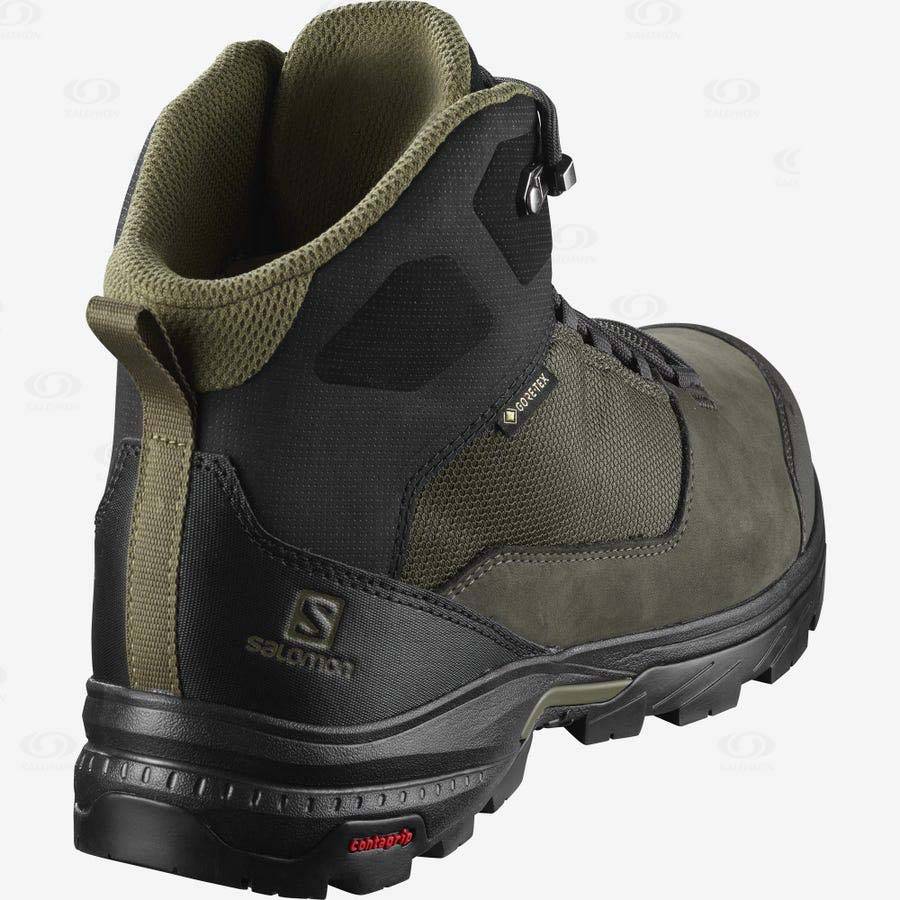 Salomon OUTWARD GORE-TEX Men's Hiking Boots Black / Olive | AU-wA1395