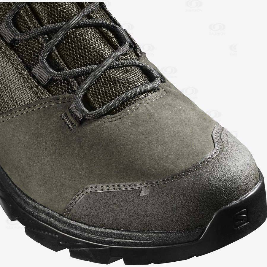 Salomon OUTWARD GORE-TEX Men's Hiking Boots Black / Olive | AU-wA1395