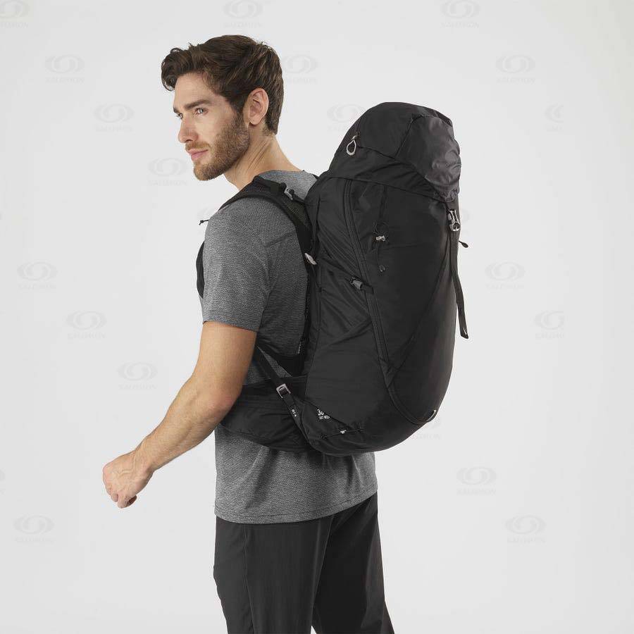 Salomon OUT WEEK 38+6 Men's Backpacks Black | AU-L1508