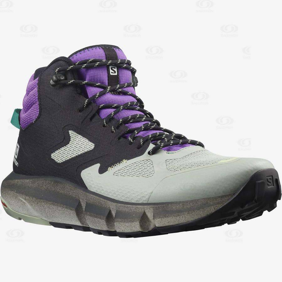 Salomon PREDICT HIKE MID GORE-TEX Men's Hiking Boots Mint / Purple | AU-O2426