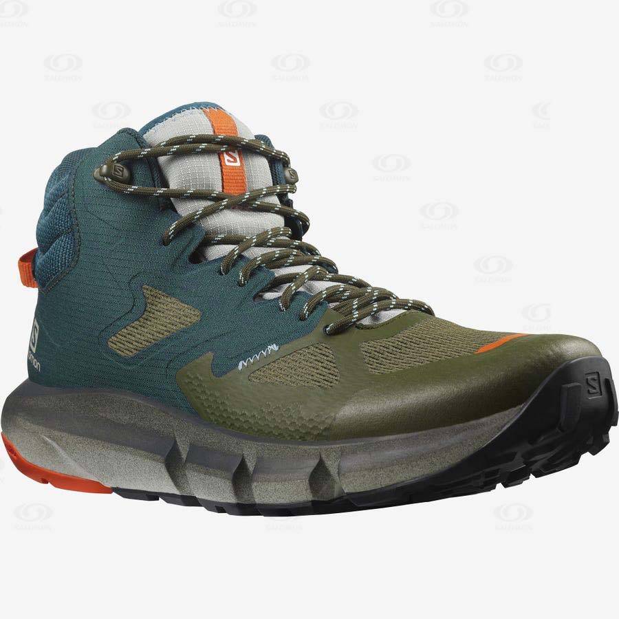 Salomon PREDICT HIKE MID GORE-TEX Men's Hiking Boots Deep Green / Olive | AU-W2190