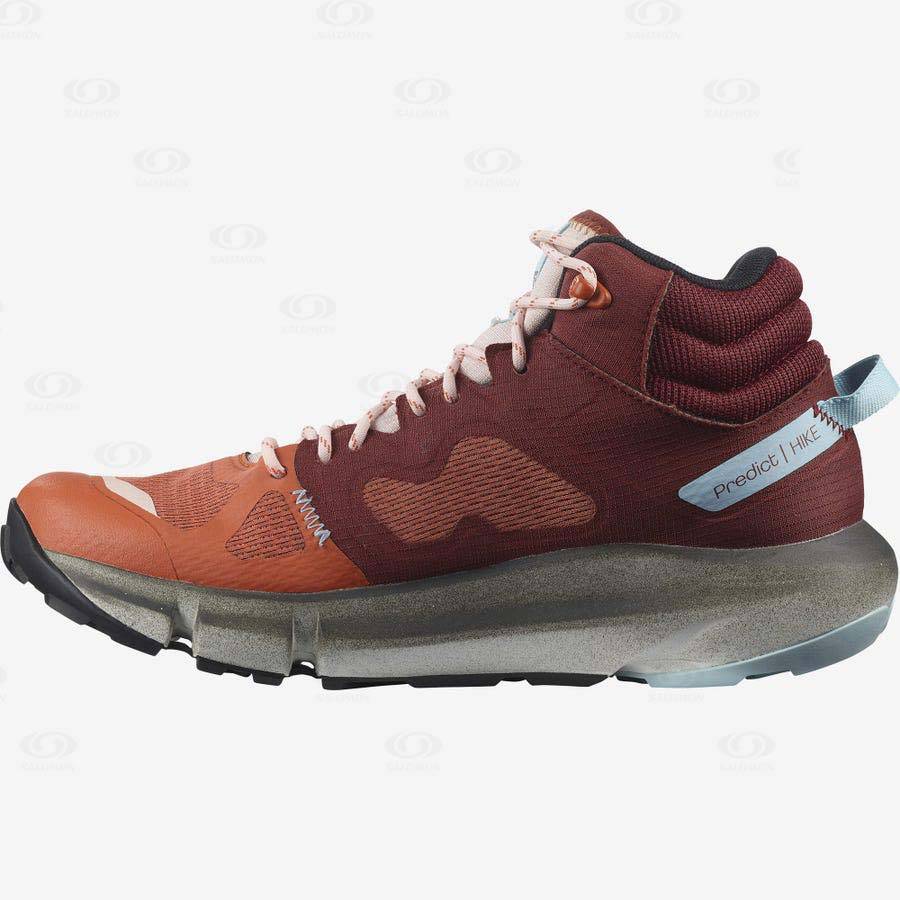 Salomon PREDICT HIKE MID GORE-TEX Women's Waterproof Shoes Orange | AU-O2097