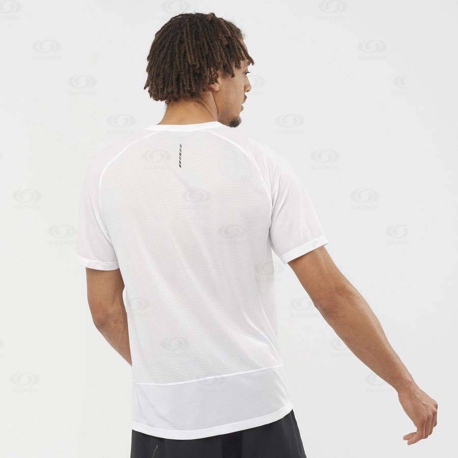 Salomon PROMO CROSS REBEL Men's T Shirts White | AU-M2028