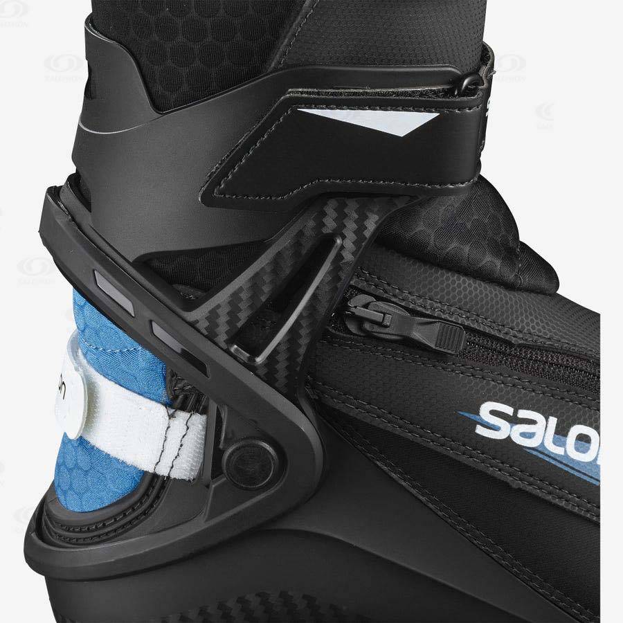 Salomon PRO COMBI PILOT Men's Ski Boots Black / Blue | AU-O1945