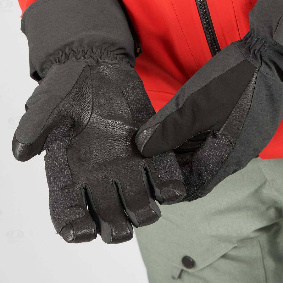 Salomon QST GORE-TEX Men's Gloves Black | AU-S1639