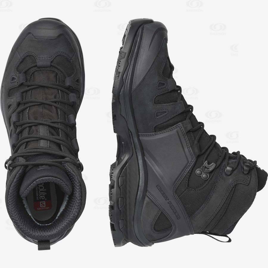 Salomon QUEST 4D GORE-TEX FORCES 2 EN Men's Tactical Boots Black | AU-A1129