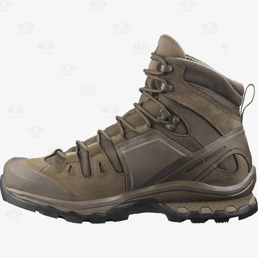 Salomon QUEST 4D GORE-TEX FORCES 2 EN Men's Tactical Boots Brown | AU-M1426