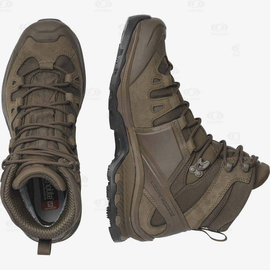 Salomon QUEST 4D GORE-TEX FORCES 2 EN Women's Tactical Boots Brown | AU-S1380