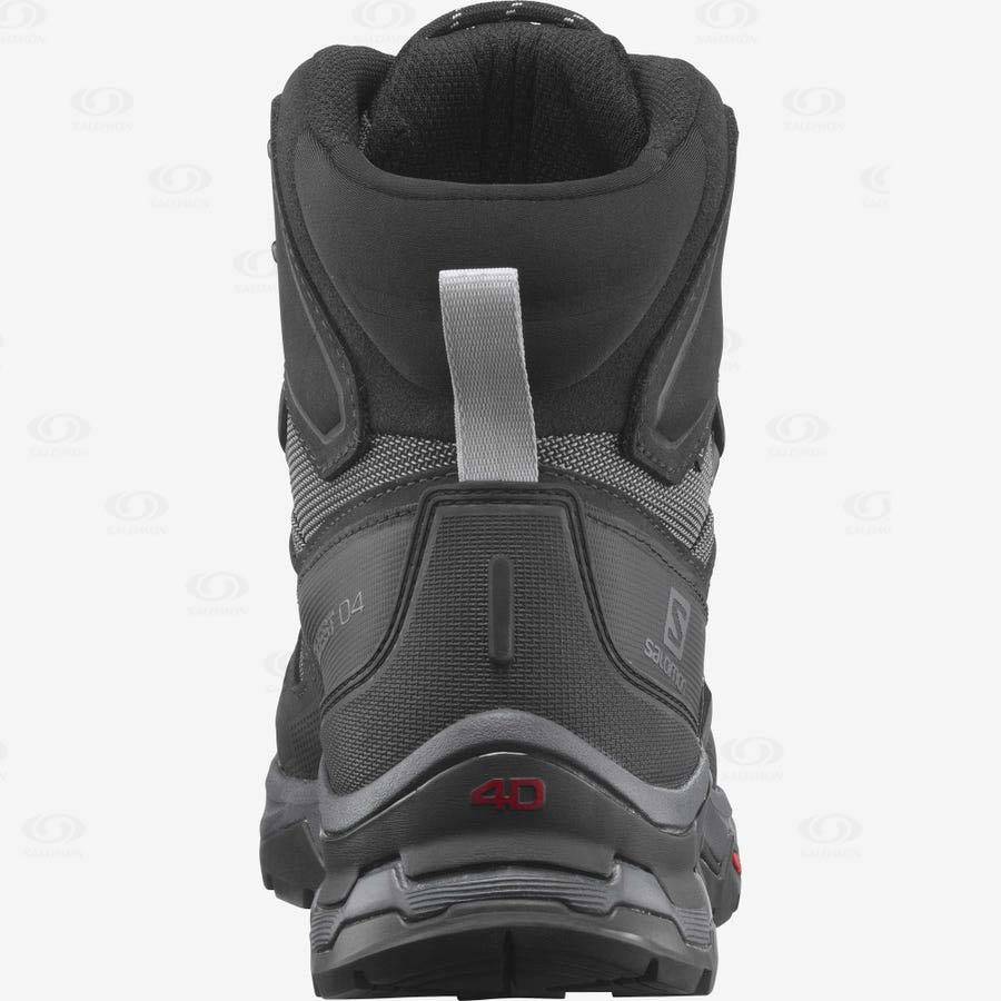 Salomon QUEST 4 GORE-TEX Men's Hiking Boots Grey / Black | AU-A1003