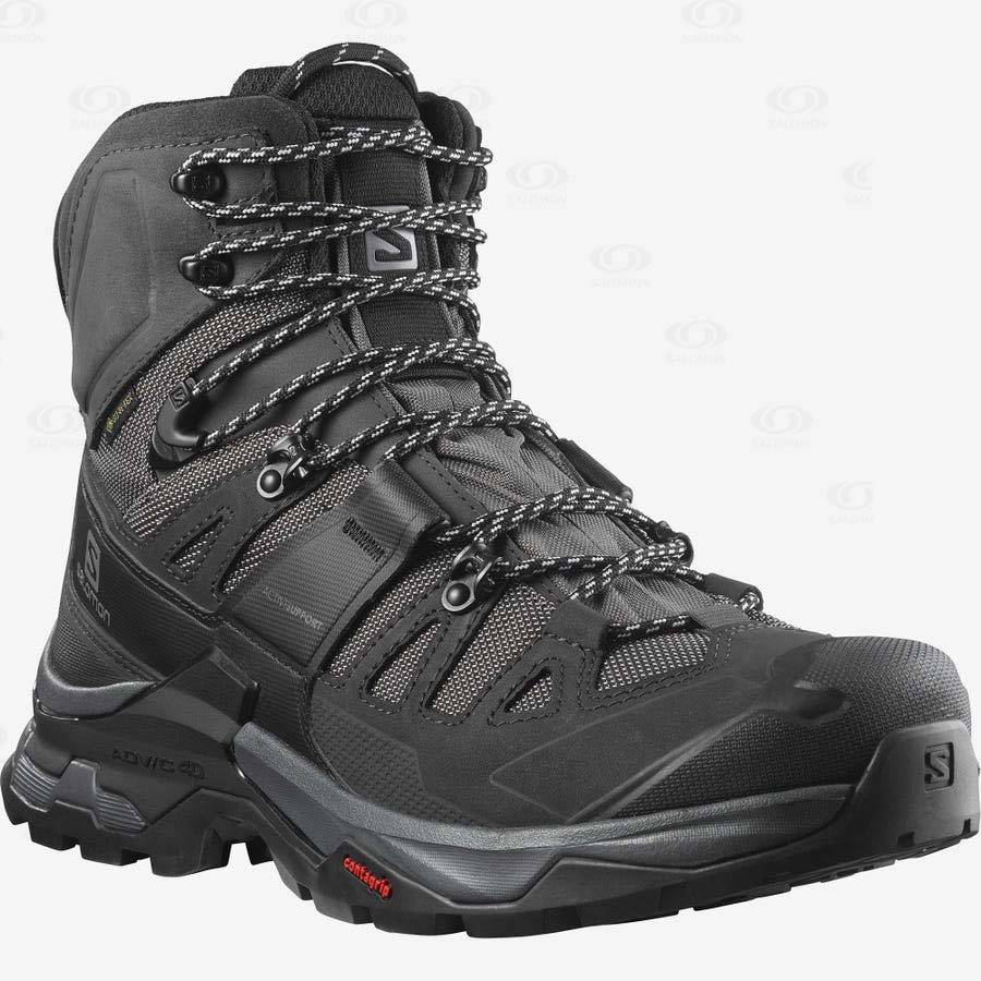 Salomon QUEST 4 GORE-TEX Men's Hiking Boots Grey / Black | AU-A1003