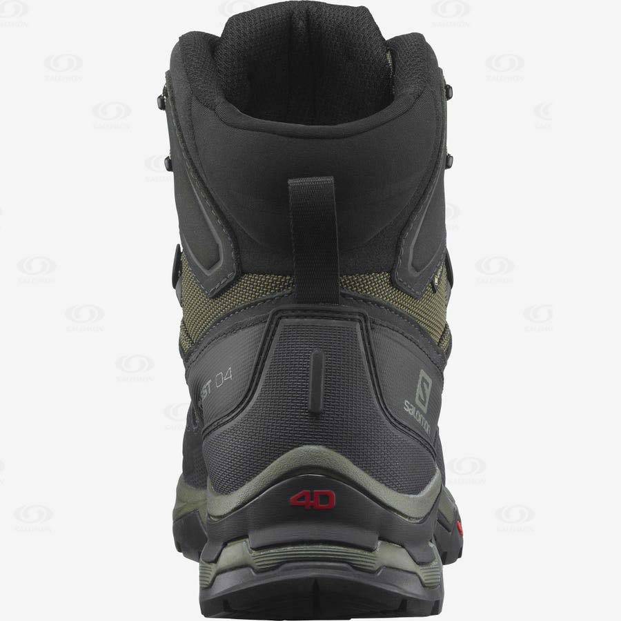 Salomon QUEST 4 GORE-TEX Men's Hiking Boots Olive | AU-O2300