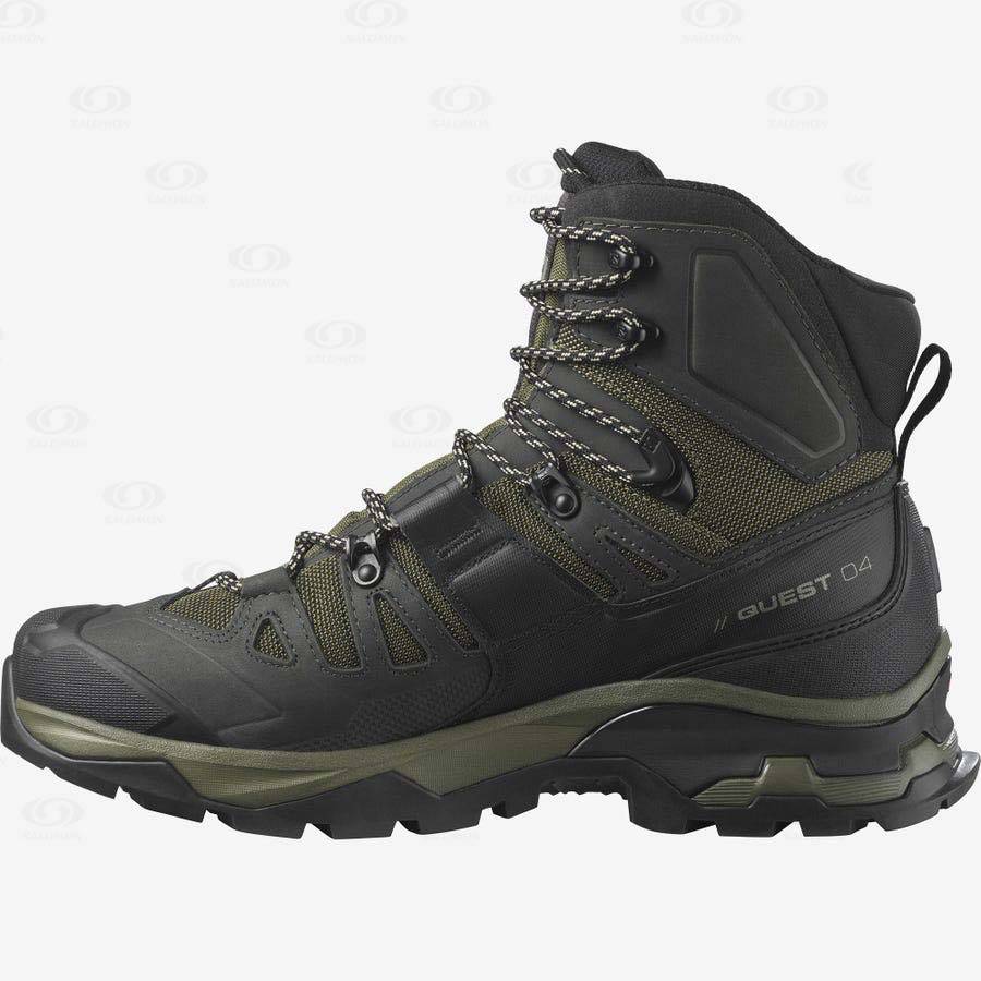 Salomon QUEST 4 GORE-TEX Men's Hiking Boots Olive | AU-O2300