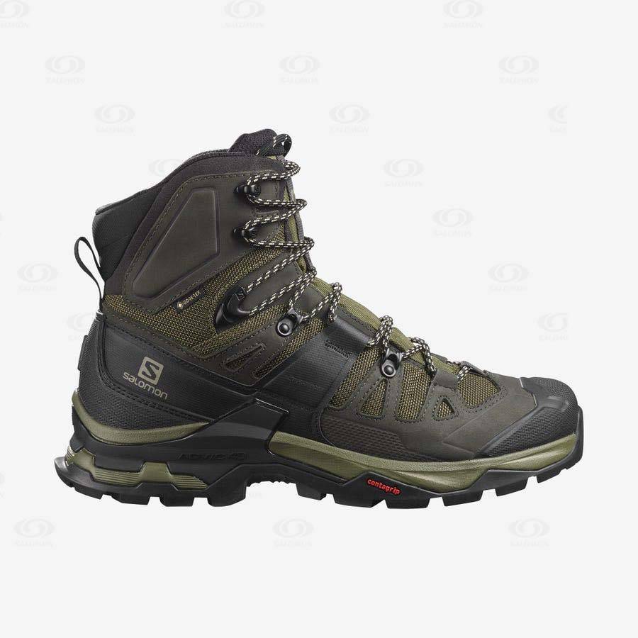 Salomon QUEST 4 GORE-TEX Men\'s Hiking Boots Olive | AU-O2300