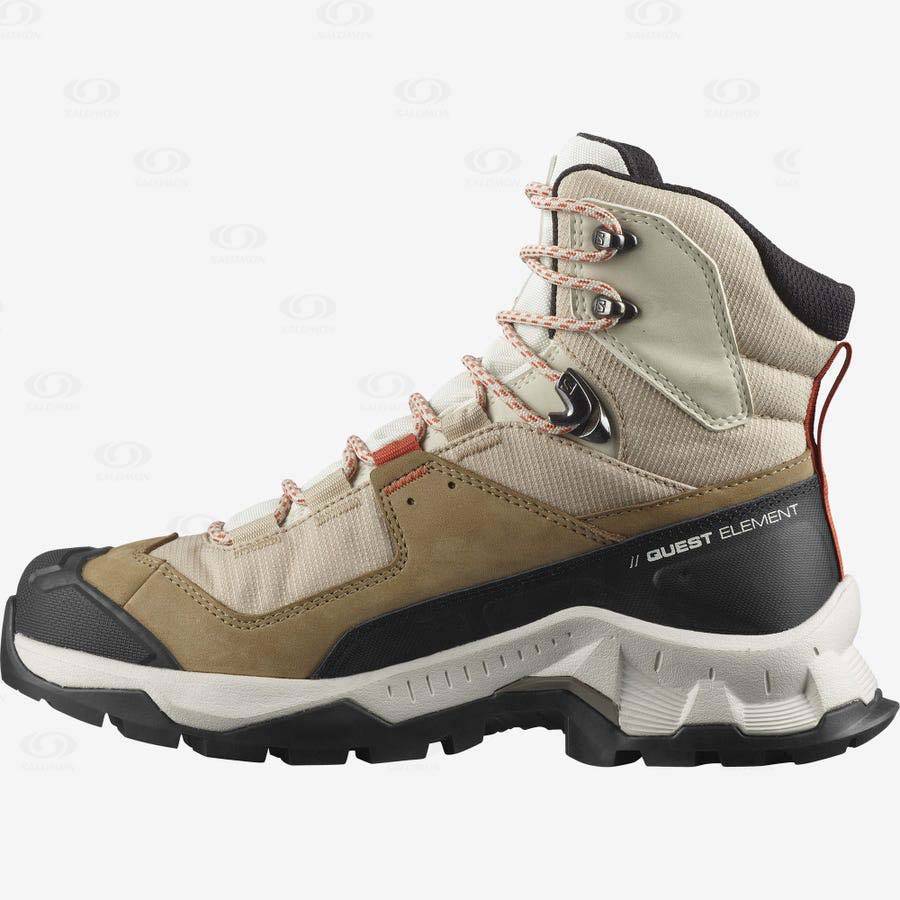 Salomon QUEST ELEMENT GORE-TEX Women's Hiking Boots Brown | AU-L1858