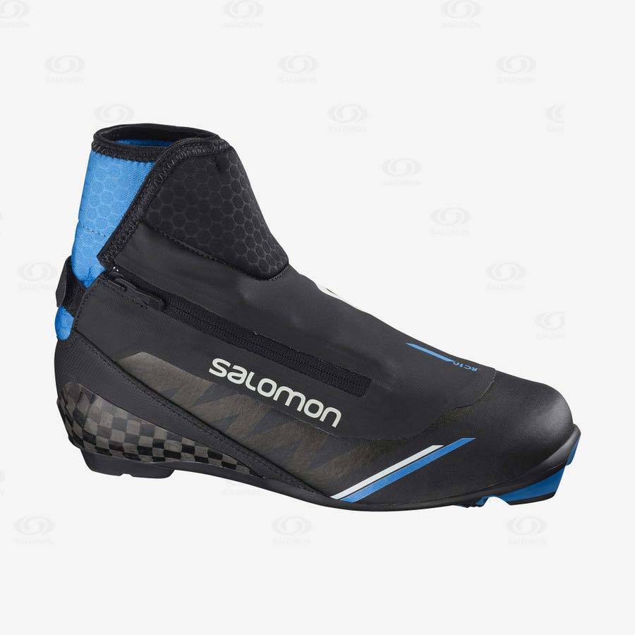 Salomon RC10 CARBON NOCTURNE PROLINK Women\'s Ski Boots Black / Blue | AU-M2266