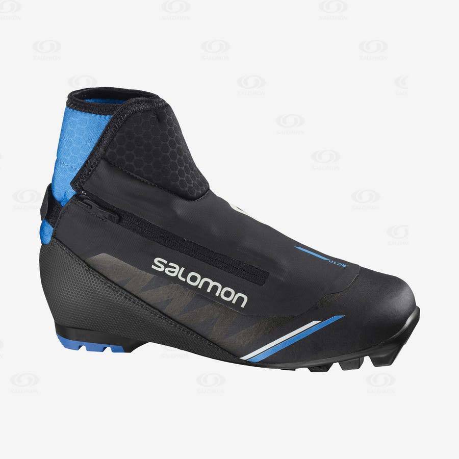 Salomon RC10 NOCTURNE PILOT Men\'s Ski Boots Black / Blue | AU-A1318