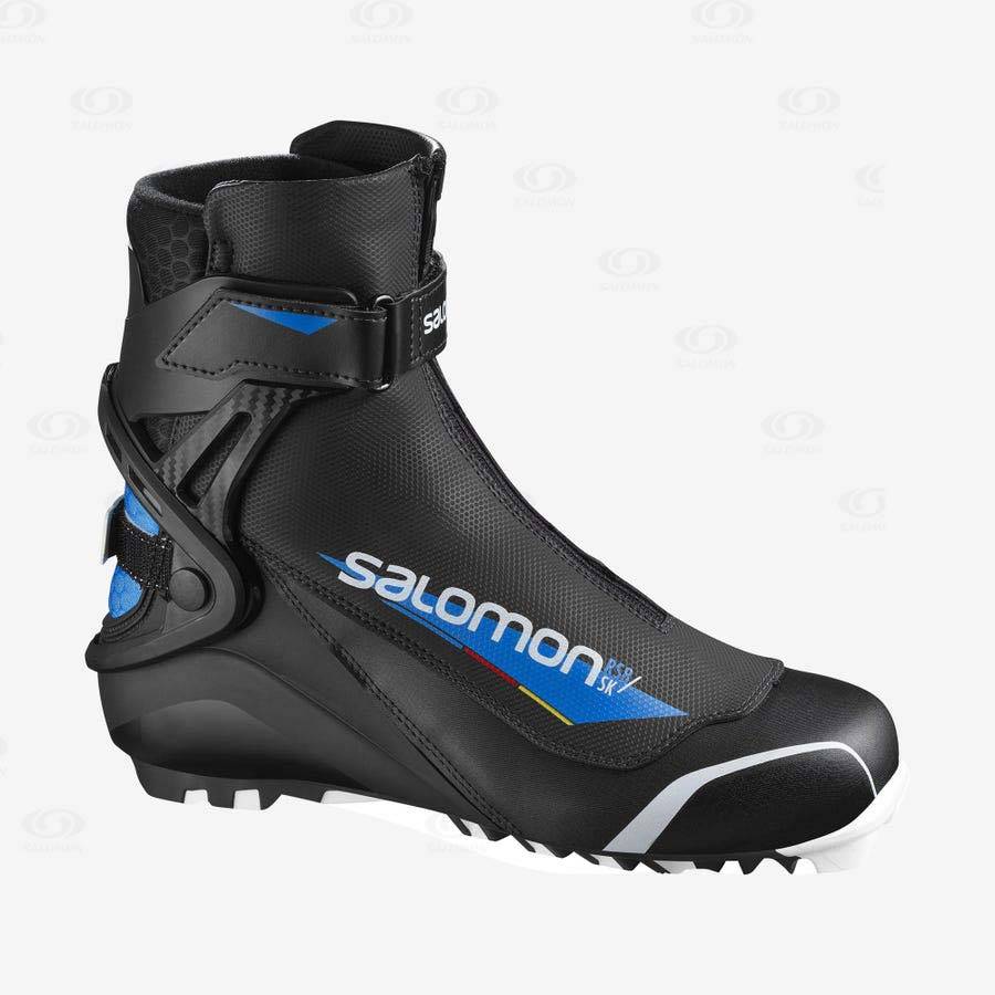 Salomon RS8 PILOT Men\'s Ski Boots Black / Blue | AU-O1112