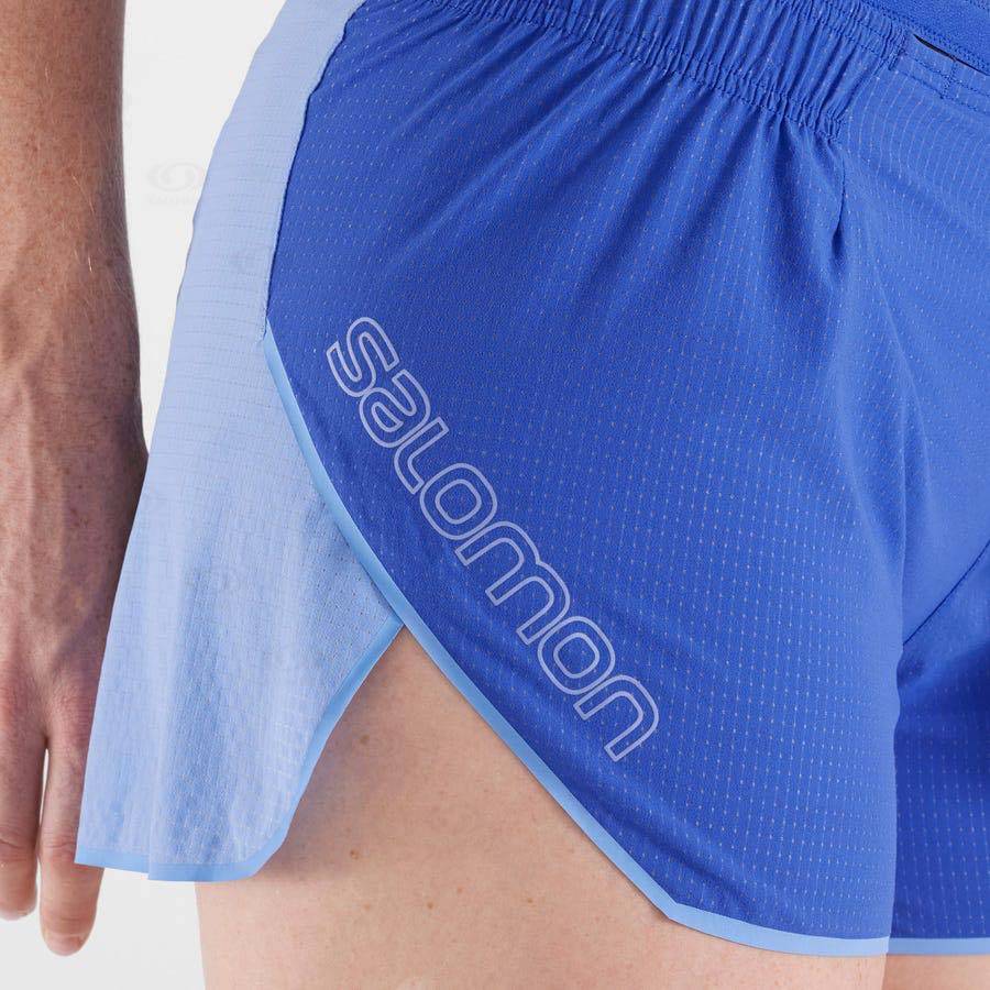 Salomon SENSE AERO 3'' Women's Shorts Blue | AU-L2257