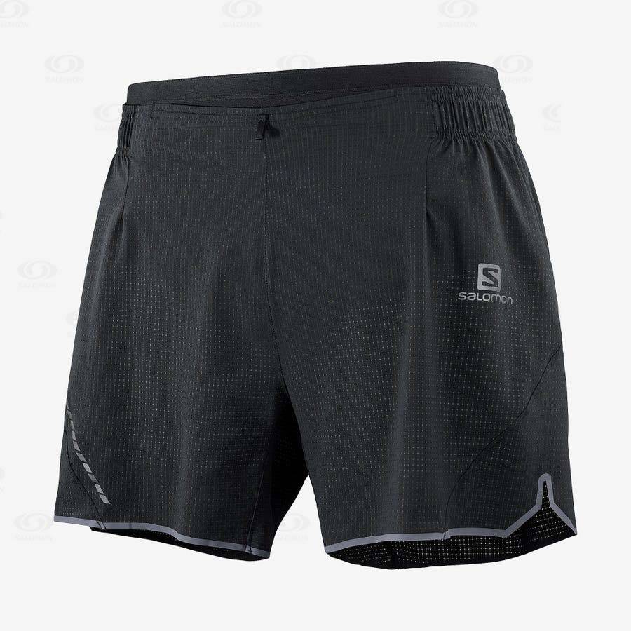 Salomon SENSE AERO 5\'\' Men\'s Shorts Black | AU-W1090