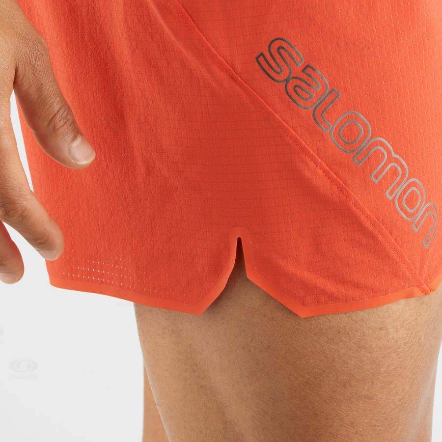 Salomon SENSE AERO 5'' Men's Shorts Orange | AU-O2232