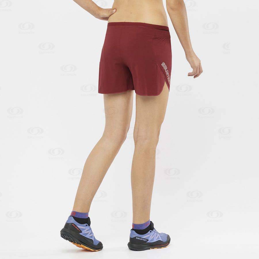 Salomon SENSE AERO 5'' Women's Shorts Red | AU-A1766