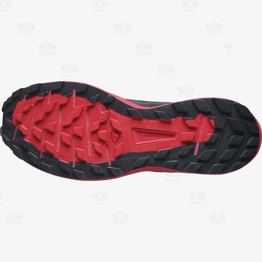 Salomon SENSE RIDE 4 Men's Trail Running Shoes Black / Red | AU-M1174