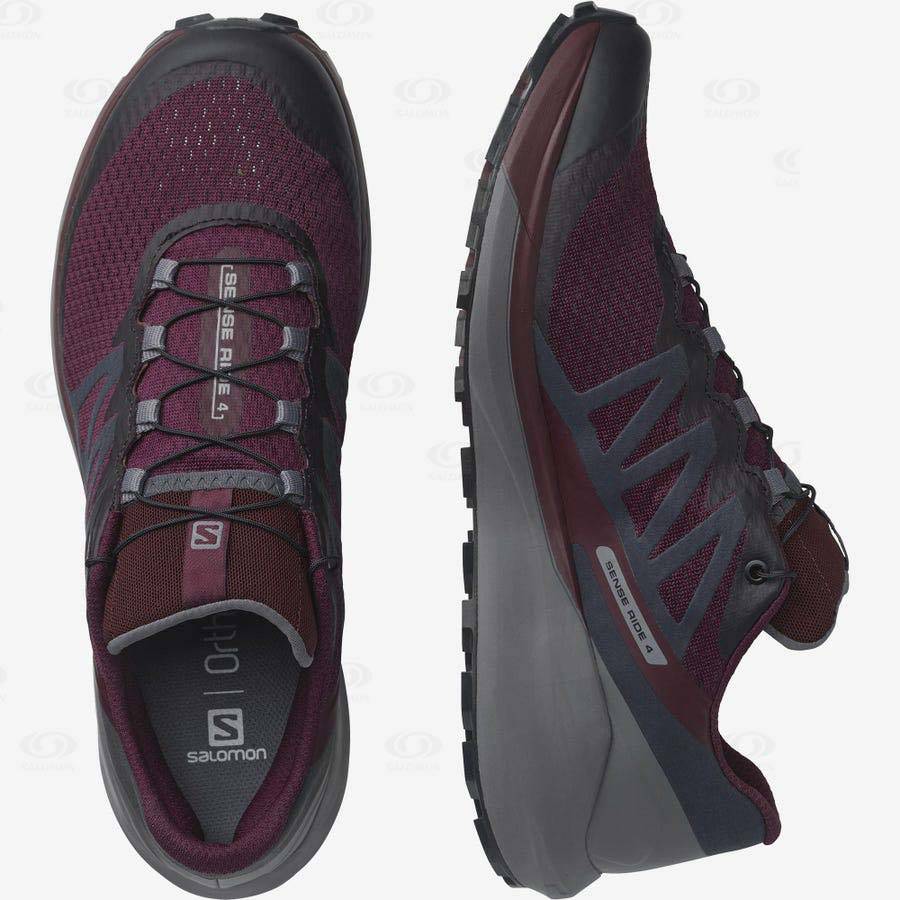 Salomon SENSE RIDE 4 Women's Trail Running Shoes Purple | AU-L2271