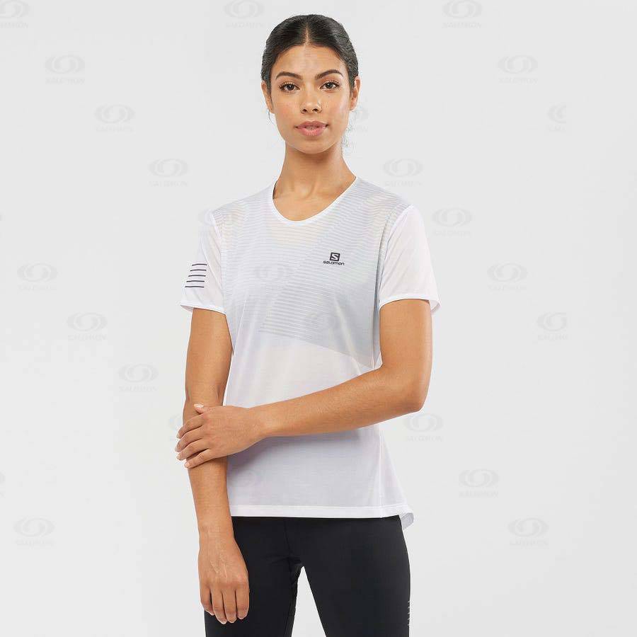 Salomon SENSE Women's T Shirts White | AU-S1107