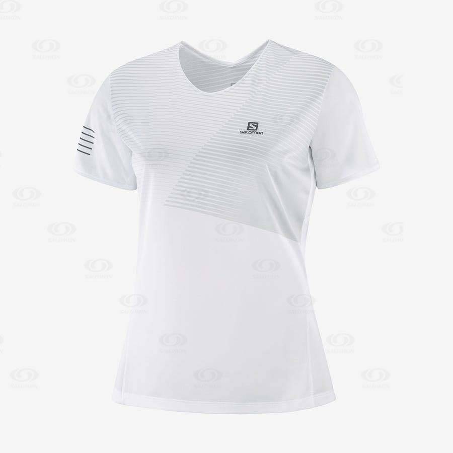 Salomon SENSE Women\'s T Shirts White | AU-S1107