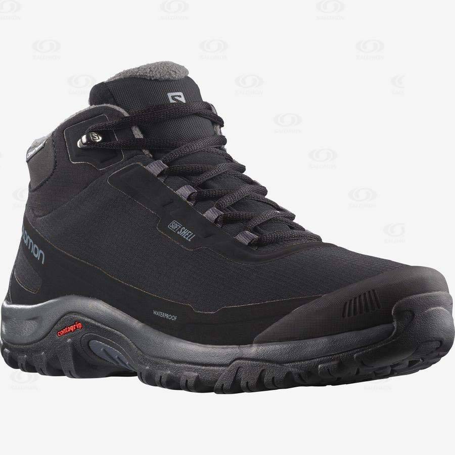 Salomon SHELTER CLIMASALOMON™ Men's Waterproof Boots Black | AU-O1875