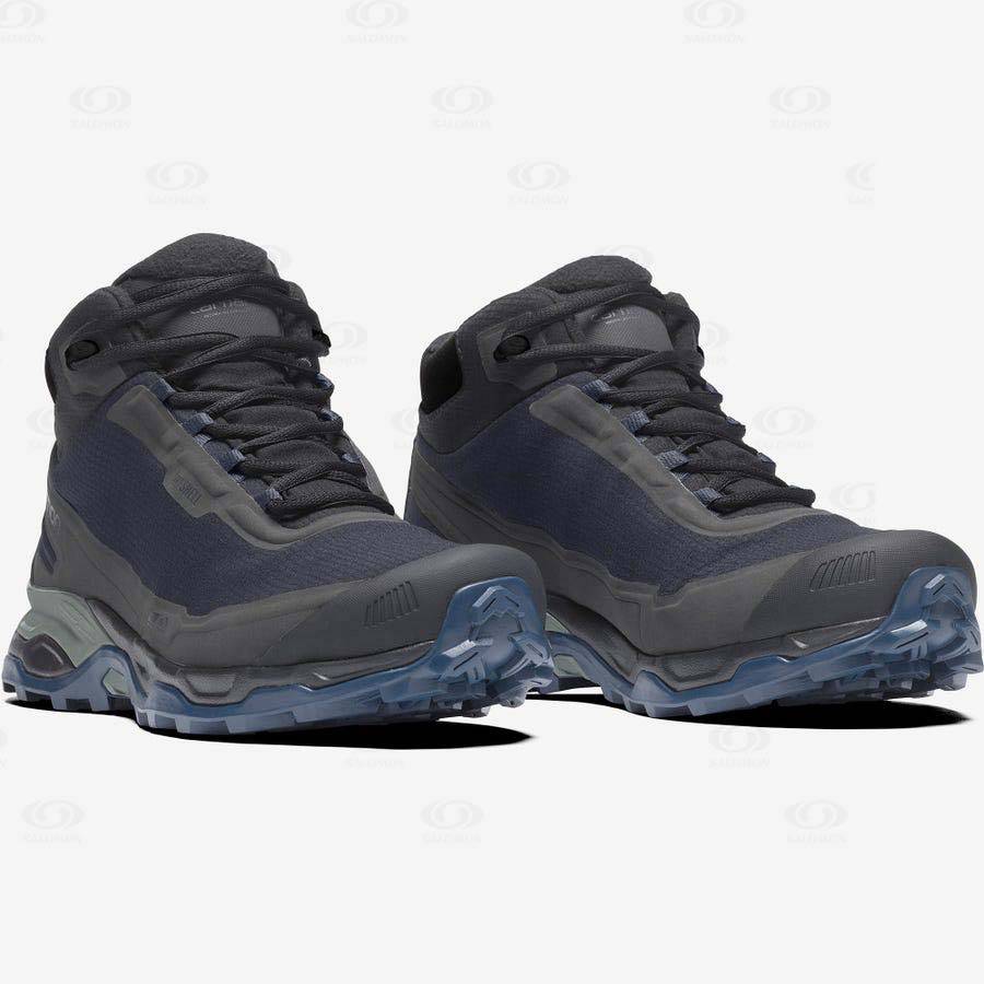 Salomon SHELTER CSWP FOR CARHARTT WIP Women's Waterproof Shoes Black / Grey | AU-O2594