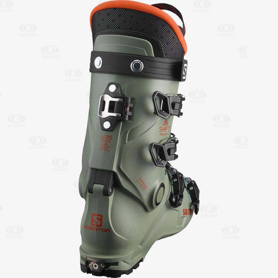 Salomon SHIFT PRO 80T AT Kids' Ski Boots Olive | AU-S1247