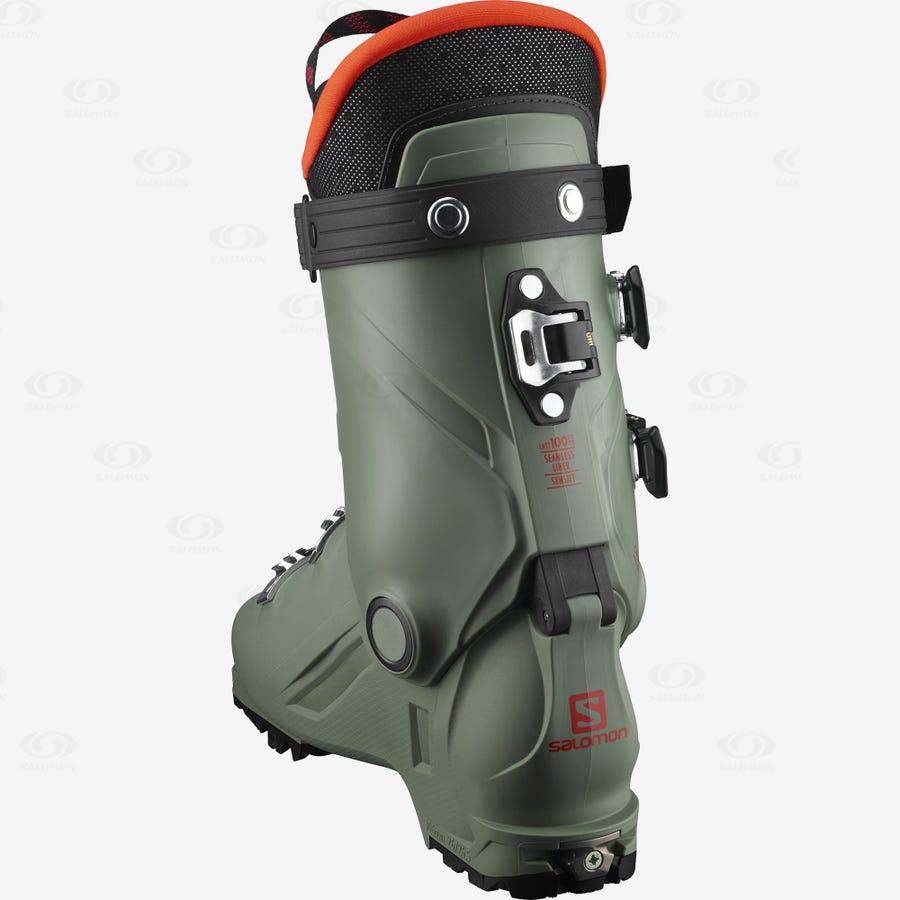 Salomon SHIFT PRO 80T AT Kids' Ski Boots Olive | AU-S1247