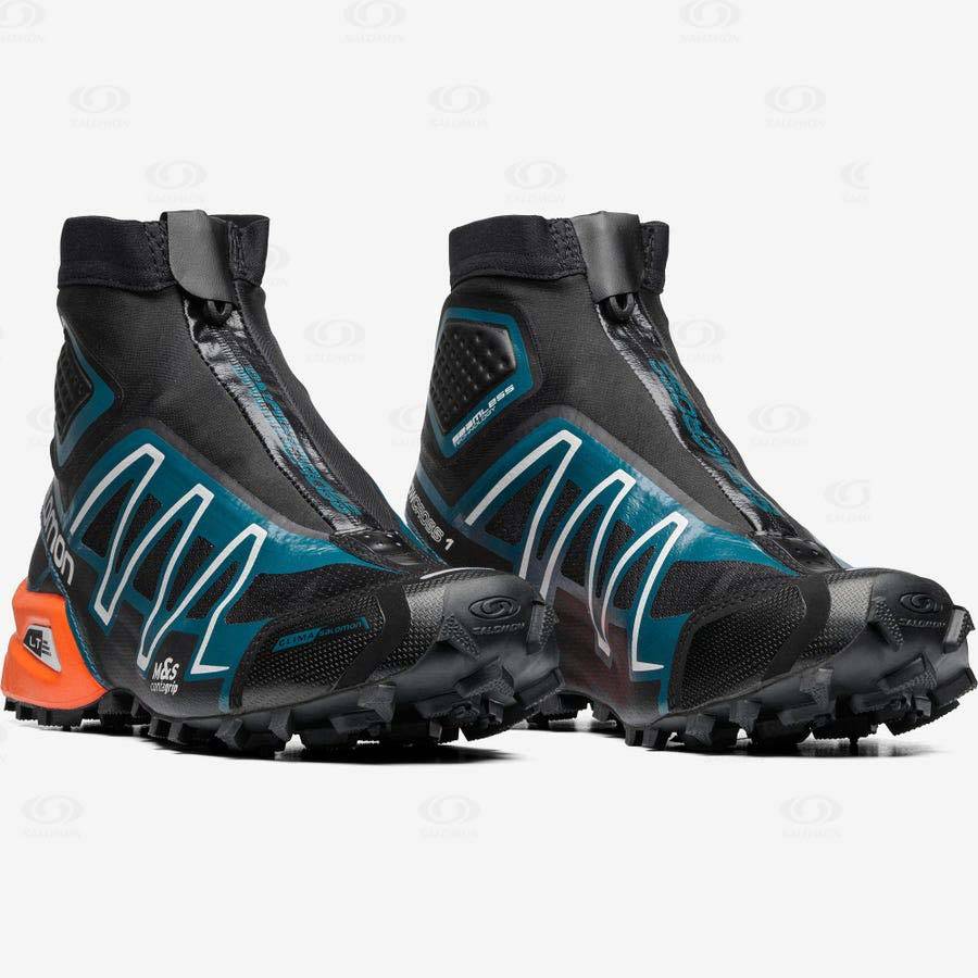 Salomon SNOWCROSS ADVANCED Men's Sneakers Black / Blue / Orange | AU-O2580