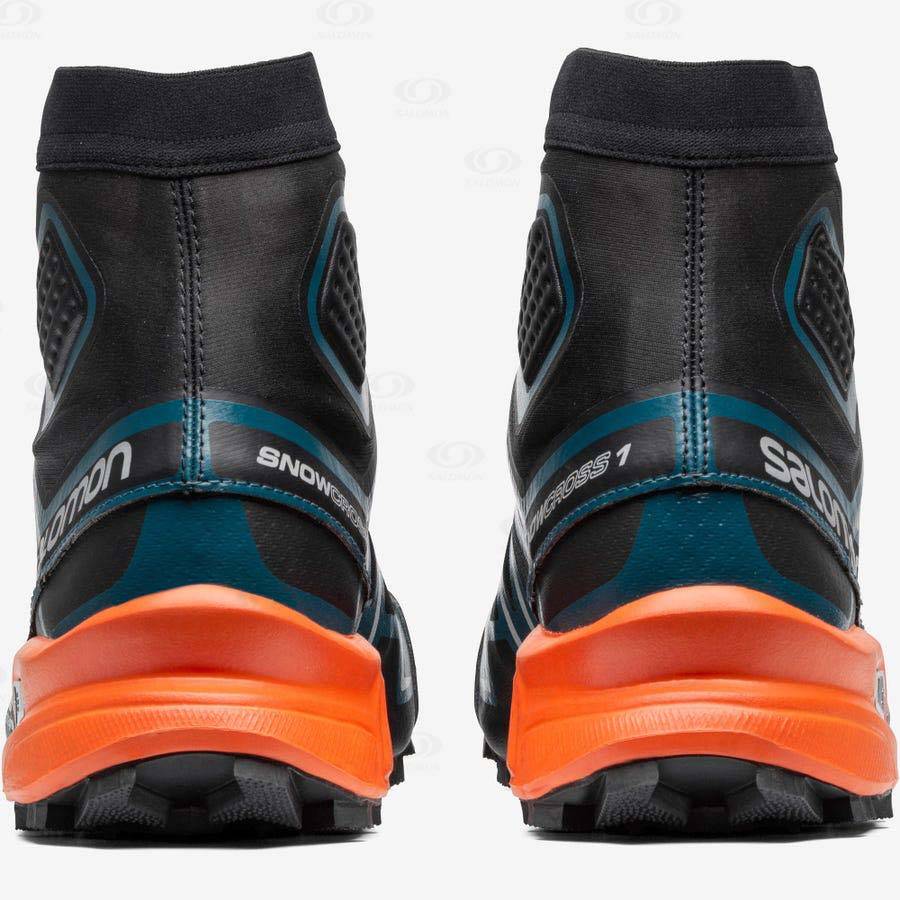 Salomon SNOWCROSS ADVANCED Men's Sneakers Black / Blue / Orange | AU-O2580