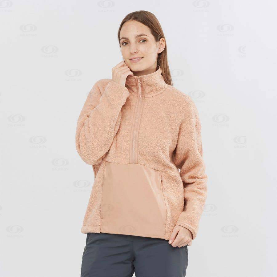 Salomon SNOWSHELTER TEDDY Women's Hoodie Pink | AU-S1940