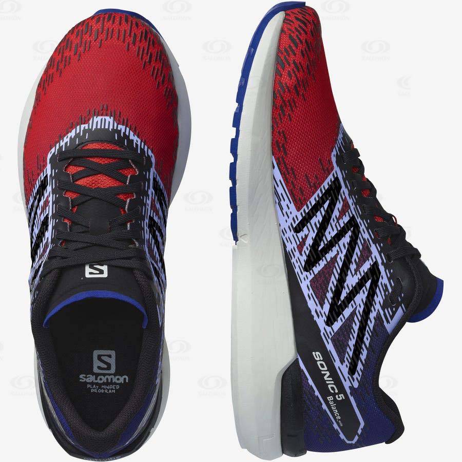 Salomon SONIC 5 BALANCE Men's Running Shoes Red / Blue | AU-O1488