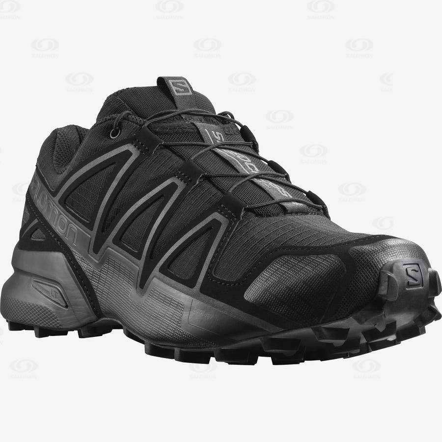 Salomon SPEEDCROSS 4 WIDE FORCES Men's Tactical Boots Black | AU-O1152