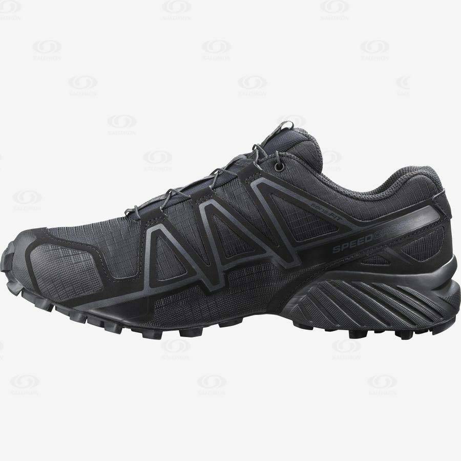 Salomon SPEEDCROSS 4 WIDE FORCES Men's Tactical Boots Black | AU-O1152