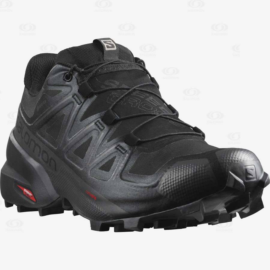 Salomon SPEEDCROSS 5 GORE-TEX Men's Trail Running Shoes Black | AU-O2251