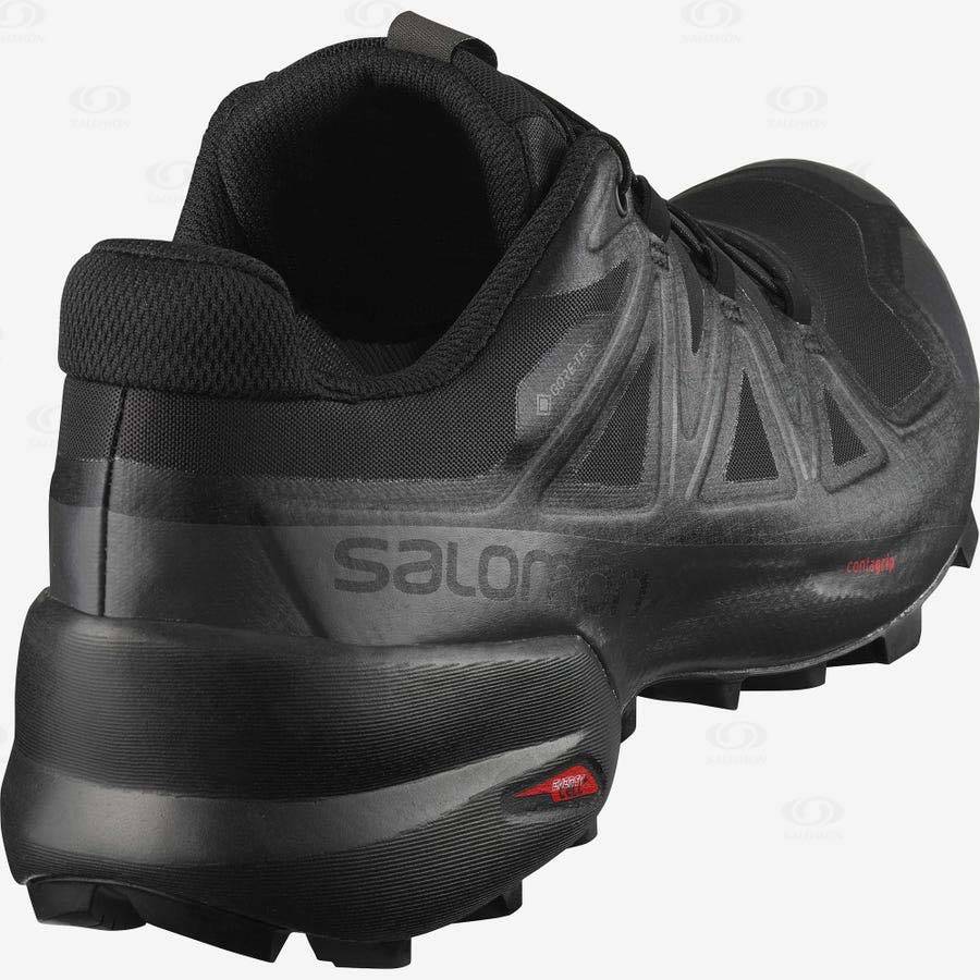 Salomon SPEEDCROSS 5 GORE-TEX Men's Trail Running Shoes Black | AU-O2251