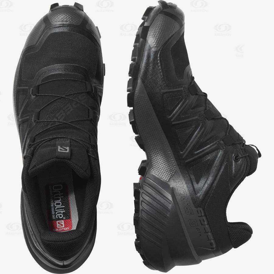 Salomon SPEEDCROSS 5 GORE-TEX Men's Trail Running Shoes Black | AU-O2251