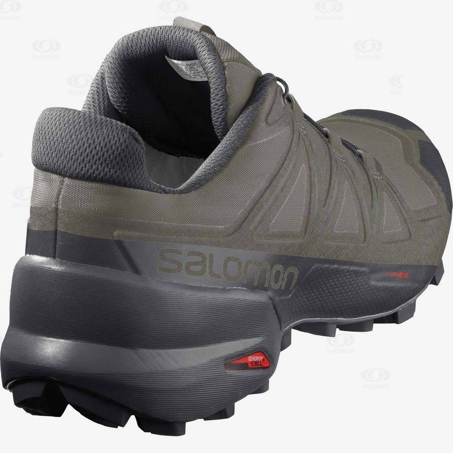 Salomon SPEEDCROSS 5 WIDE Men's Trail Running Shoes Olive | AU-S1023