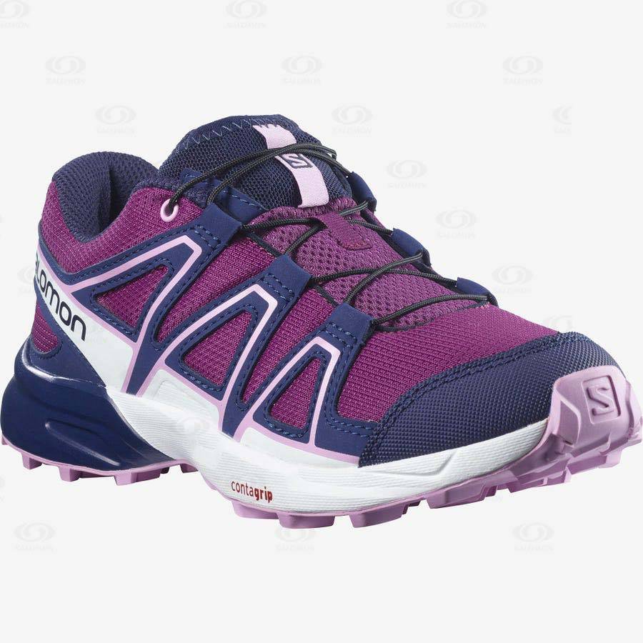 Salomon SPEEDCROSS Kids' Trail Running Shoes Purple / Blue | AU-L2579