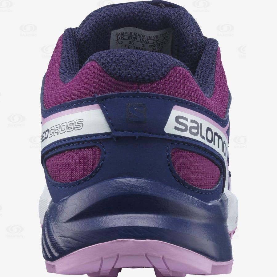 Salomon SPEEDCROSS Kids' Trail Running Shoes Purple / Blue | AU-L2579