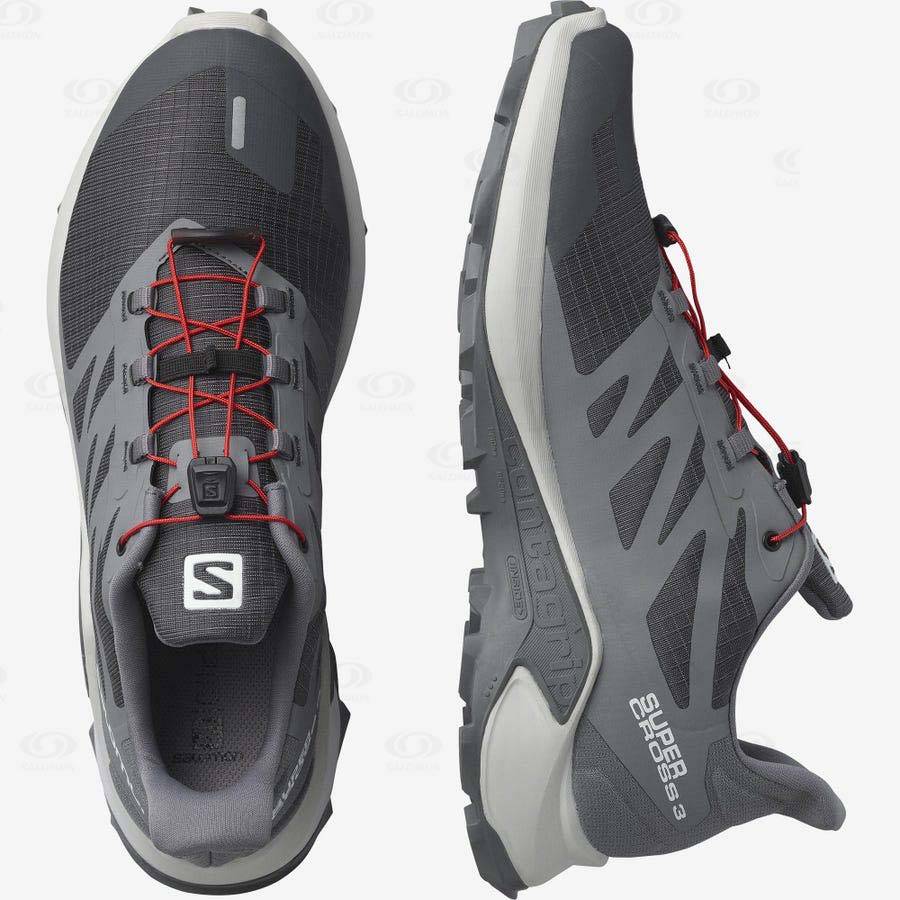 Salomon SUPERCROSS 3 Men's Trail Running Shoes Grey | AU-W2220