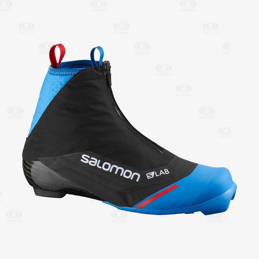 Salomon S/LAB CARBON CLASSIC PROLINK Men\'s Ski Boots Black / Blue | AU-W2520