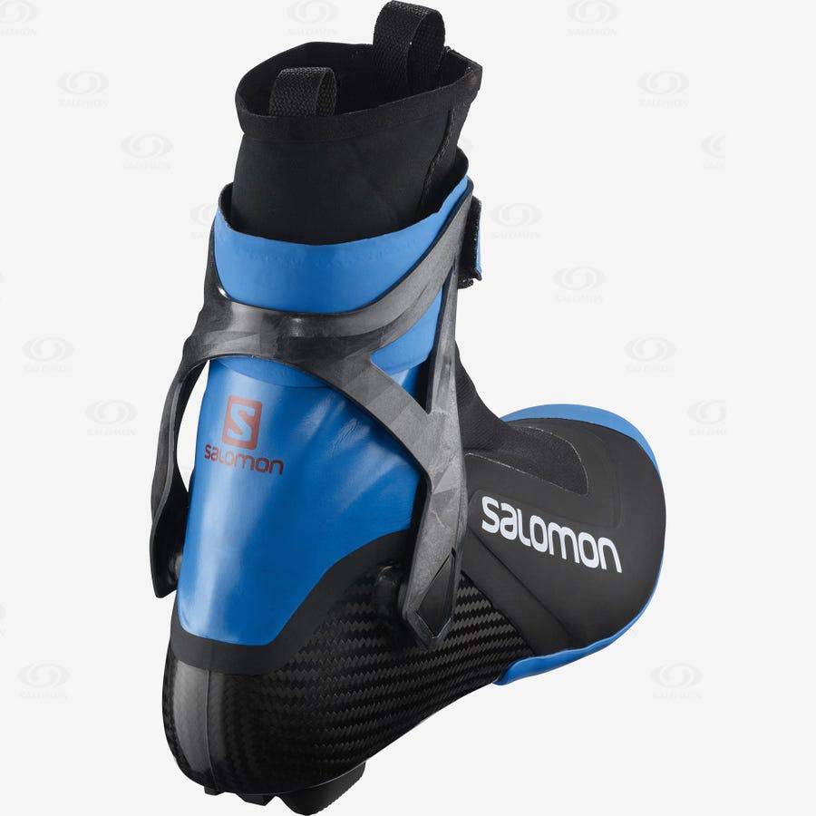 Salomon S/LAB CARBON SKATE PROLINK Women's Ski Boots Black / Blue | AU-S1044