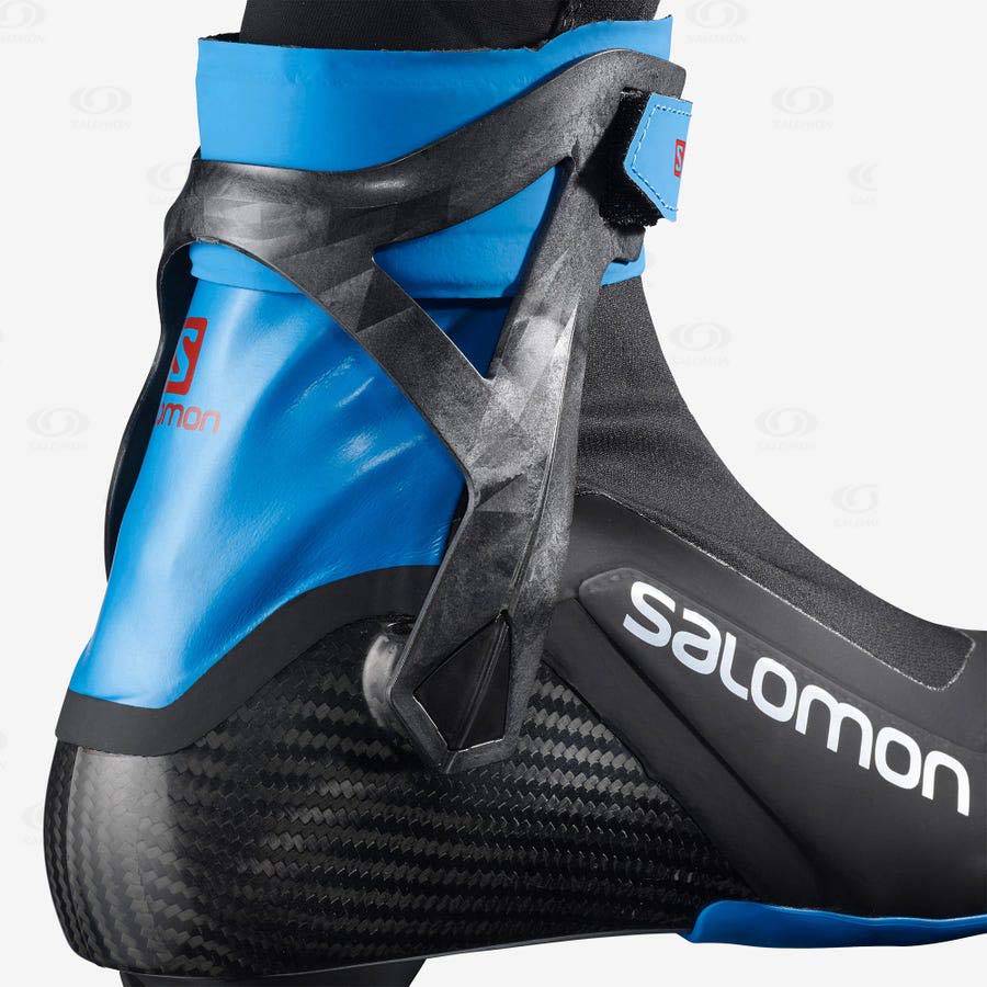 Salomon S/LAB CARBON SKATE PROLINK Women's Ski Boots Black / Blue | AU-S1044